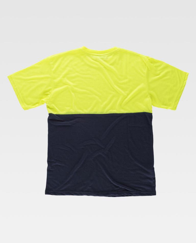 Camiseta Workteam C6020 Marino / Amarillo Flúor