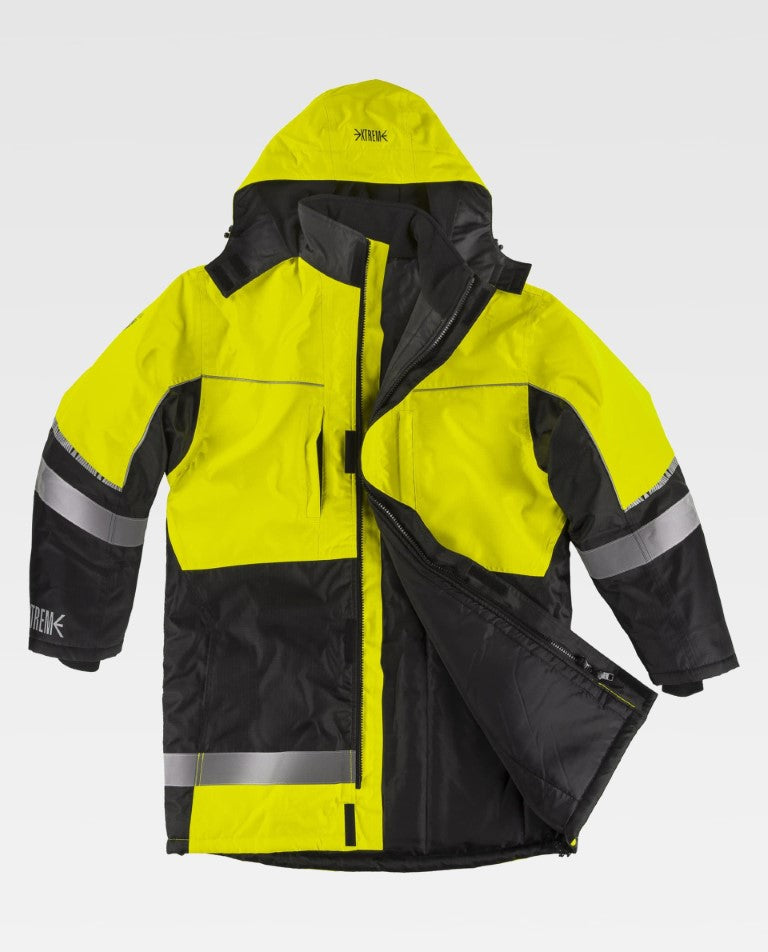 Parka Workteam C7010 Negro / Amarillo Flúor