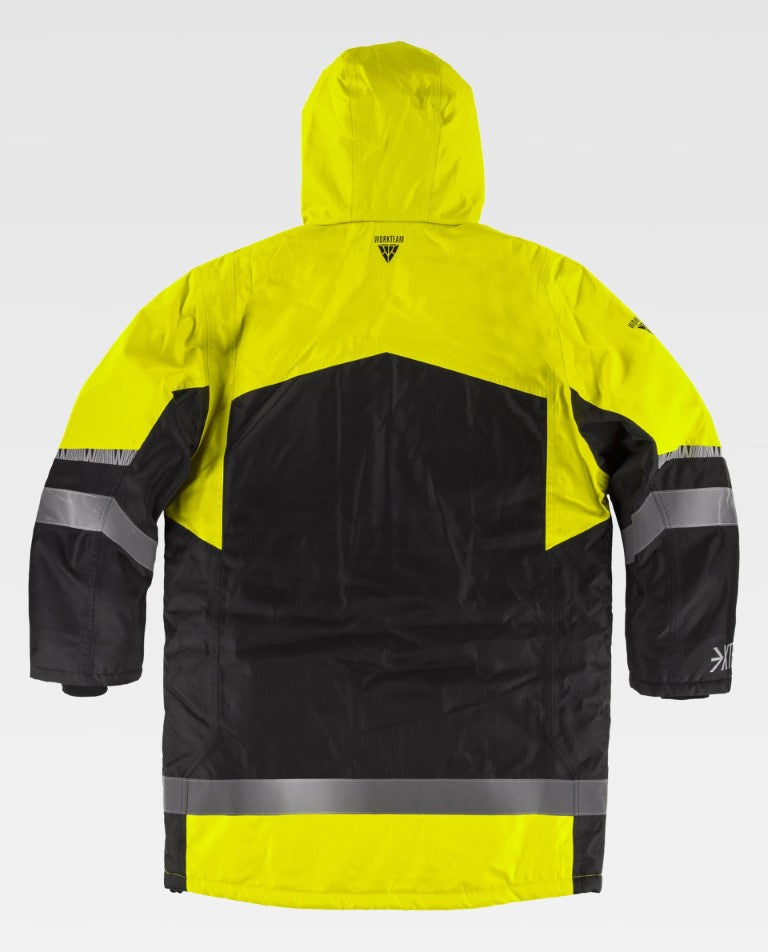 Parka Workteam C7010 Negro / Amarillo Flúor