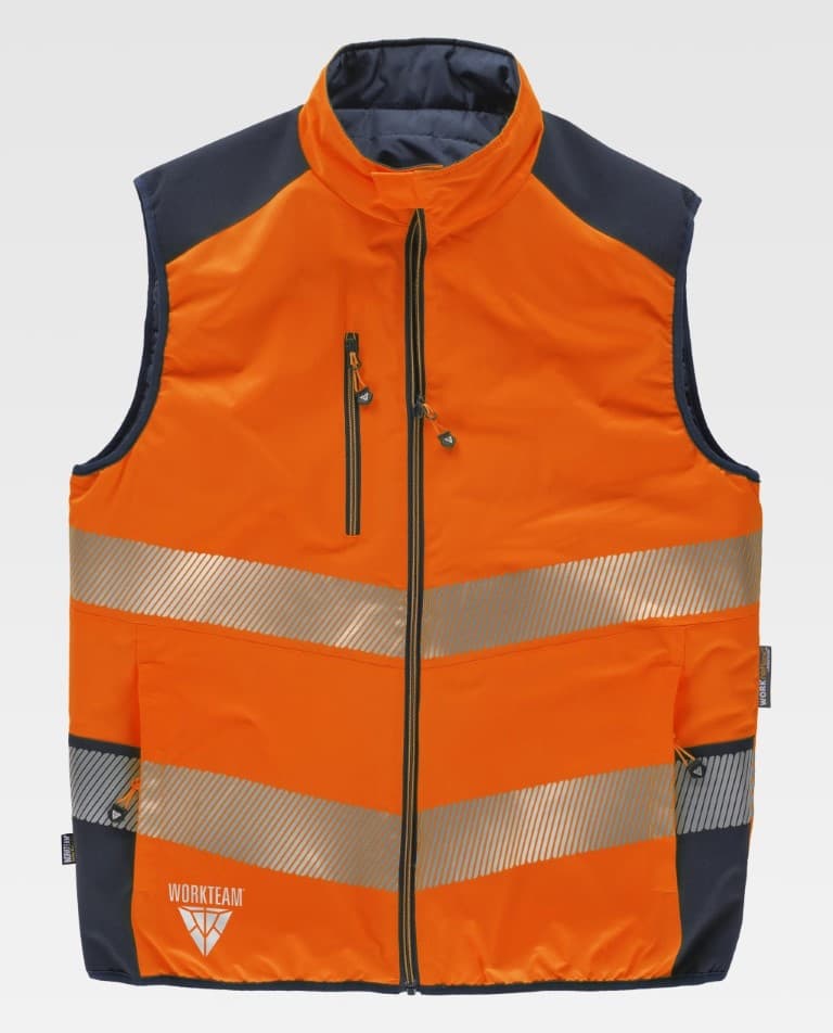 Chaleco Workteam C8250 Naranja AV / Marino