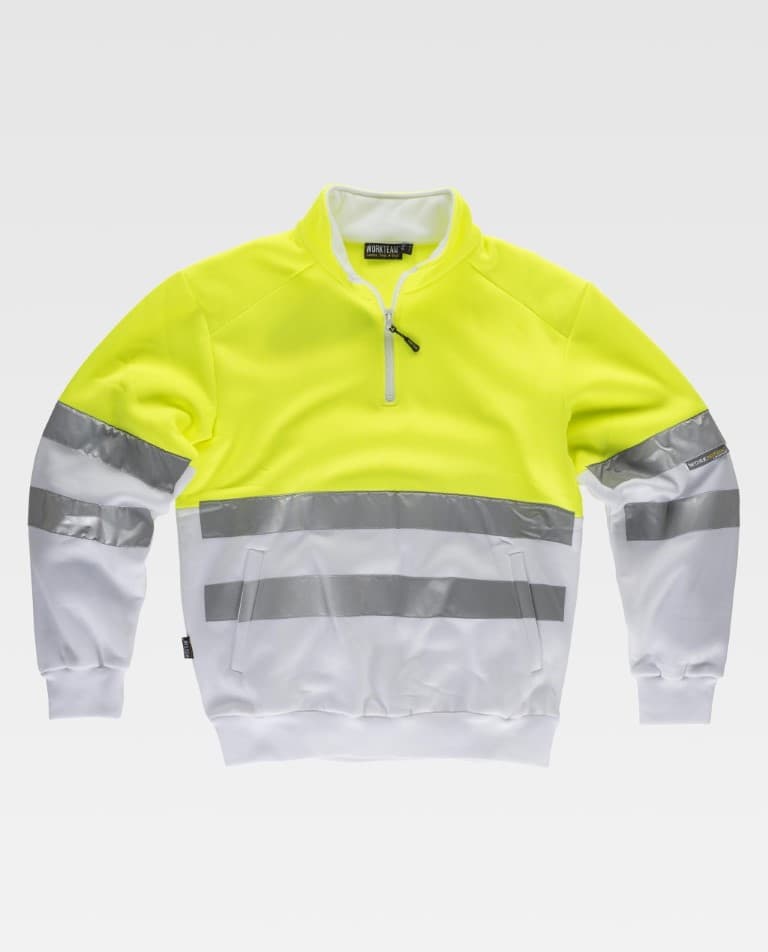 Sudadera Workteam C9035 Amarillo AV / Blanco