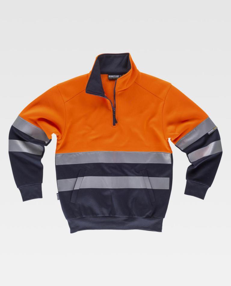 Sudadera Workteam C9035 Naranja AV / Marino