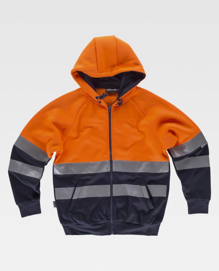 Sudadera Workteam C9036 Naranja AV / Marino