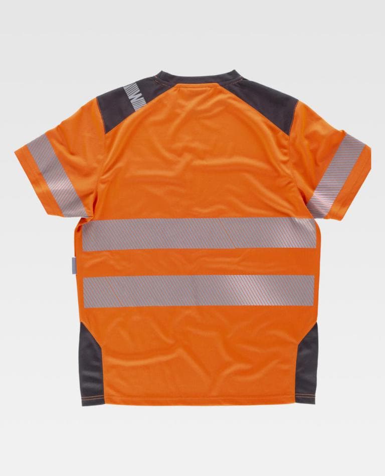 Camiseta Workteam C9241 Naranja AV / Gris Oscuro
