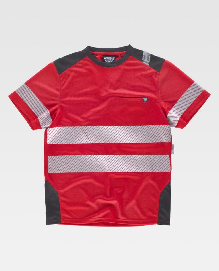 Camiseta Workteam C9242 Rojo / Gris Oscuro