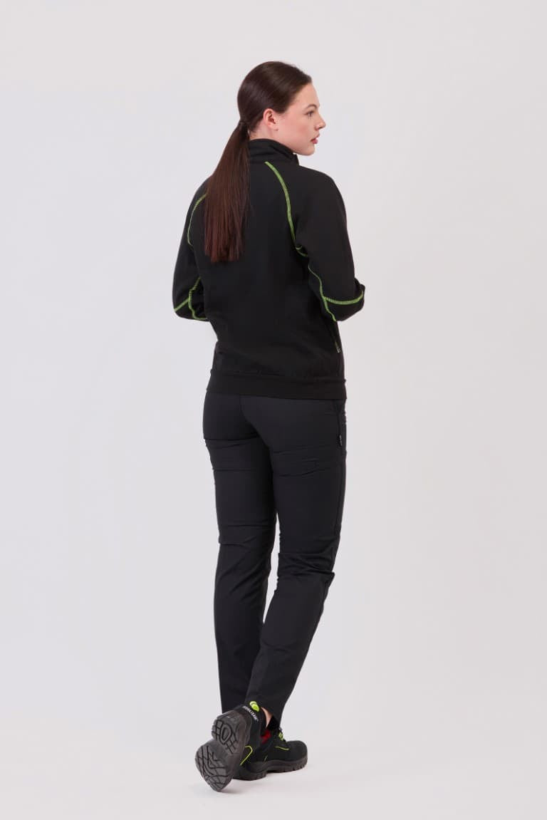 Sudadera Workteam C9800 Negro / Amarillo Flúor