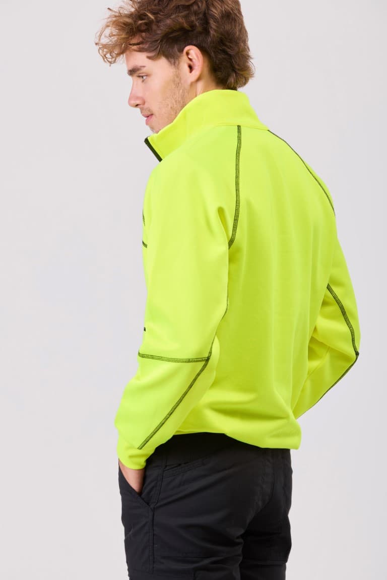 Sudadera Workteam C9810 Amarillo Flúor / Negro
