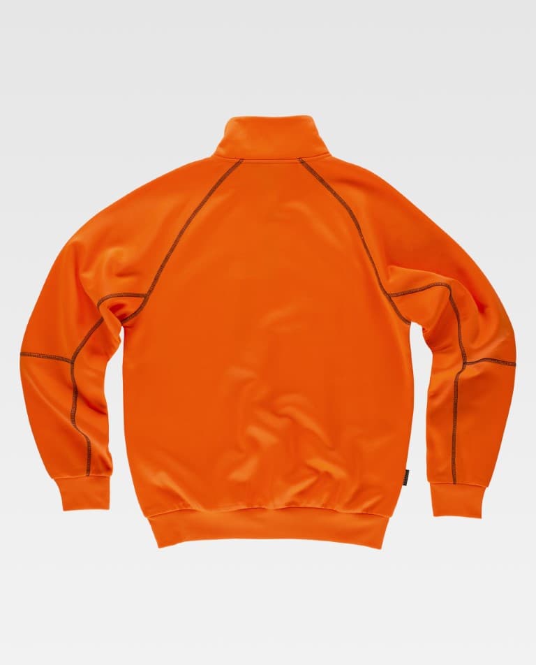 Sudadera Workteam C9810 Naranja Flúor / Negro
