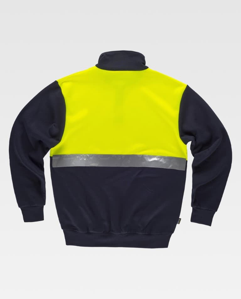 Sudadera Workteam C9841 Marino / Amarillo Flúor