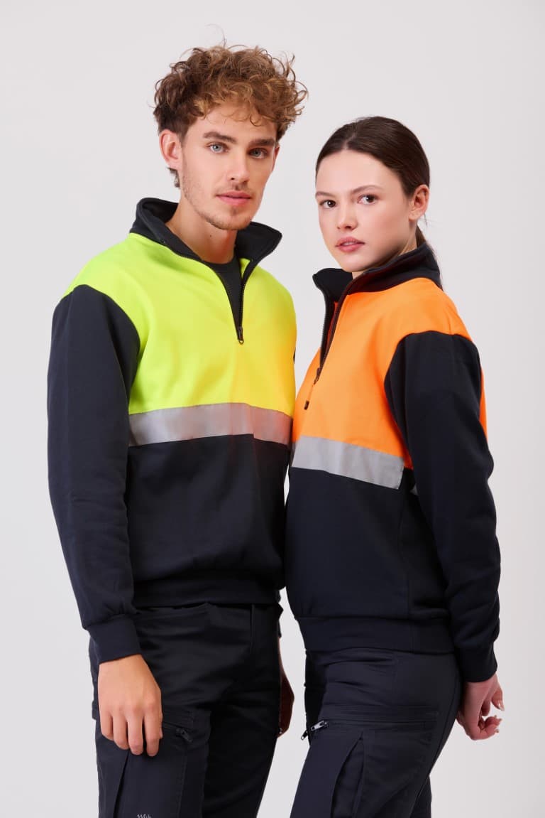 Sudadera Workteam C9841 Marino / Amarillo Flúor