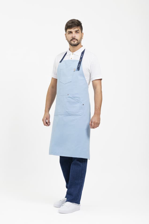 Delantal Workteam M712 Celeste