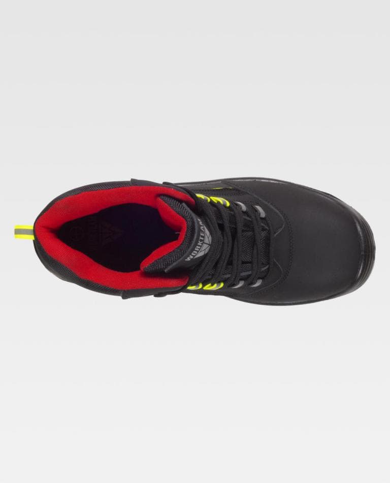 Bota Workteam P2901 Negro / Rojo / Amarillo Flúor