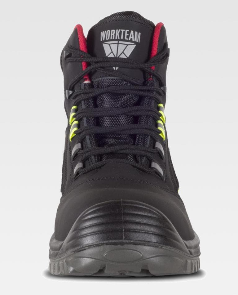 Bota Workteam P2901 Negro / Rojo / Amarillo Flúor