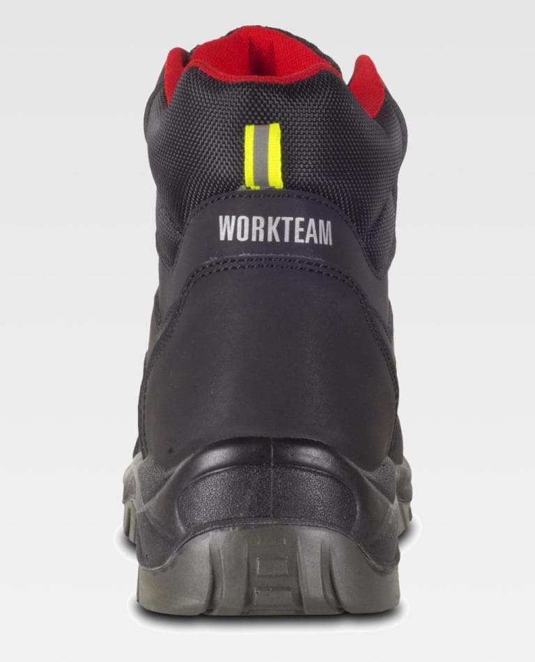 Bota Workteam P2901 Negro / Rojo / Amarillo Flúor