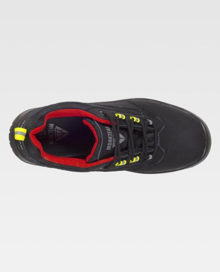 Zapato Workteam P2902 Negro / Rojo / Amarillo Flúor