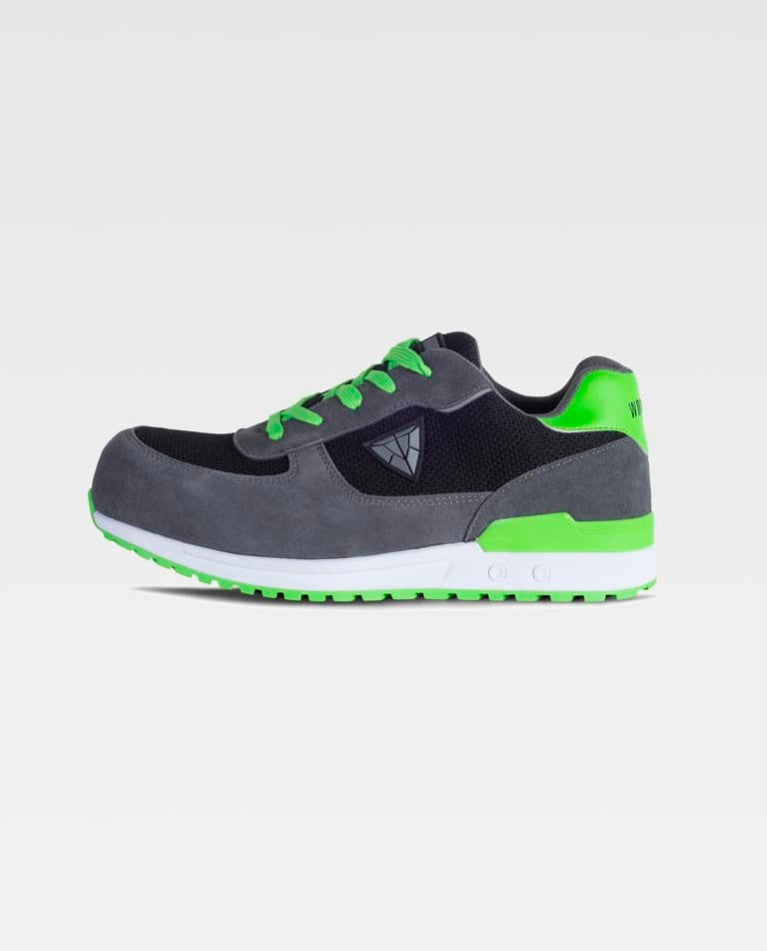 Zapato Workteam P3010 Gris / Verde Lima