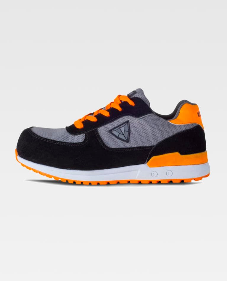 Zapato Workteam P3010 Negro / Naranja Flúor