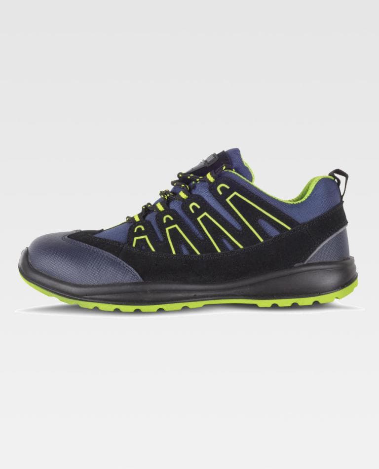 Zapato Workteam P3012 Marino / Verde Flúor