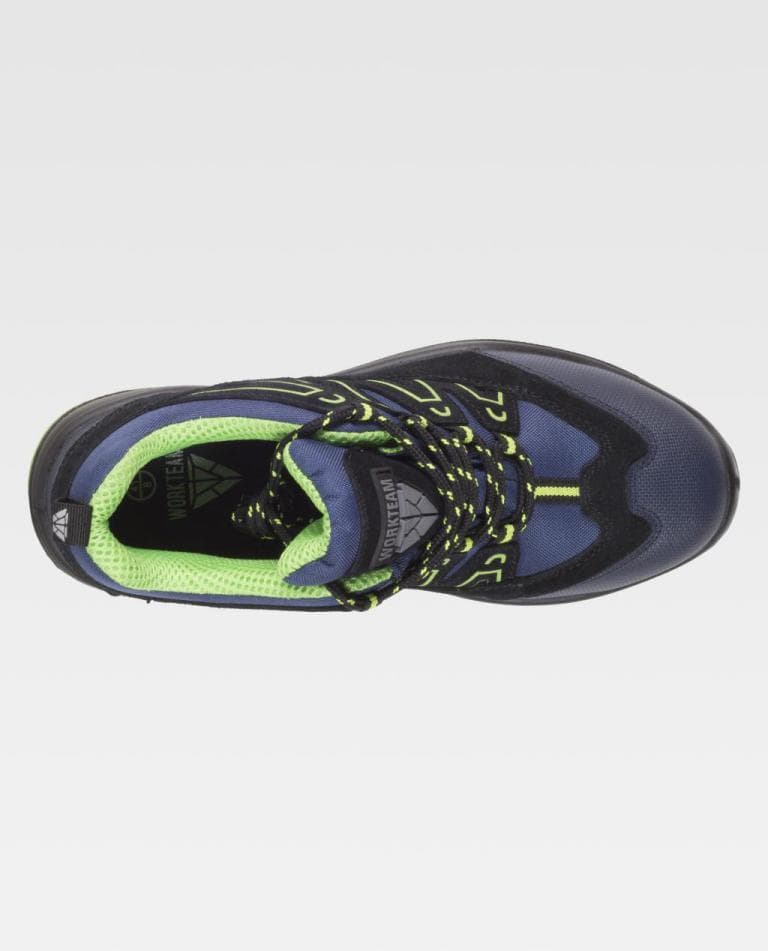 Zapato Workteam P3012 Marino / Verde Flúor