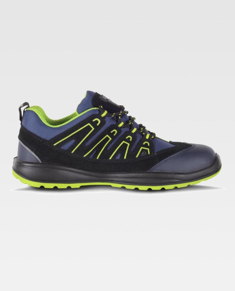 Zapato Workteam P3012 Marino / Verde Flúor