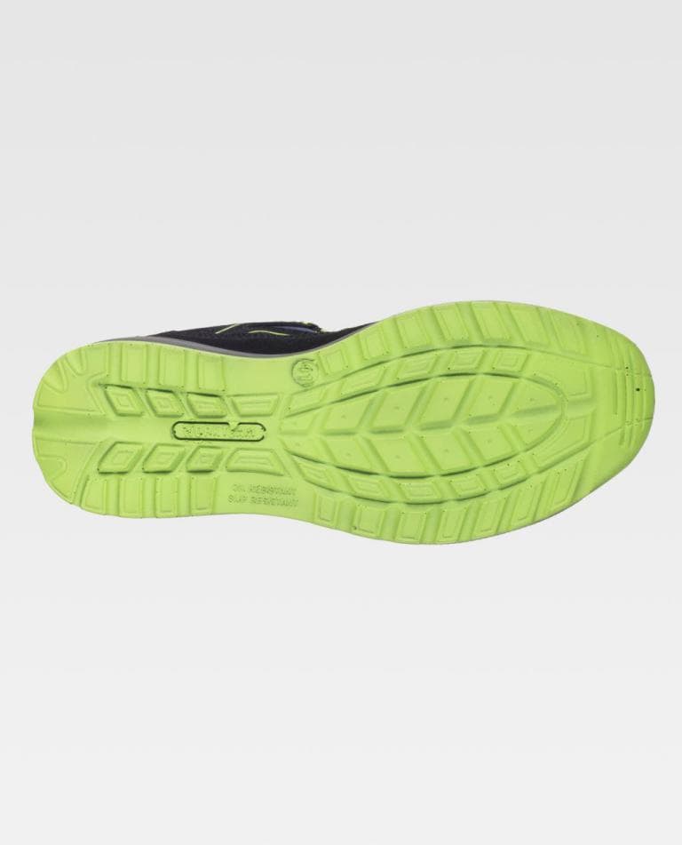 Zapato Workteam P3012 Marino / Verde Flúor