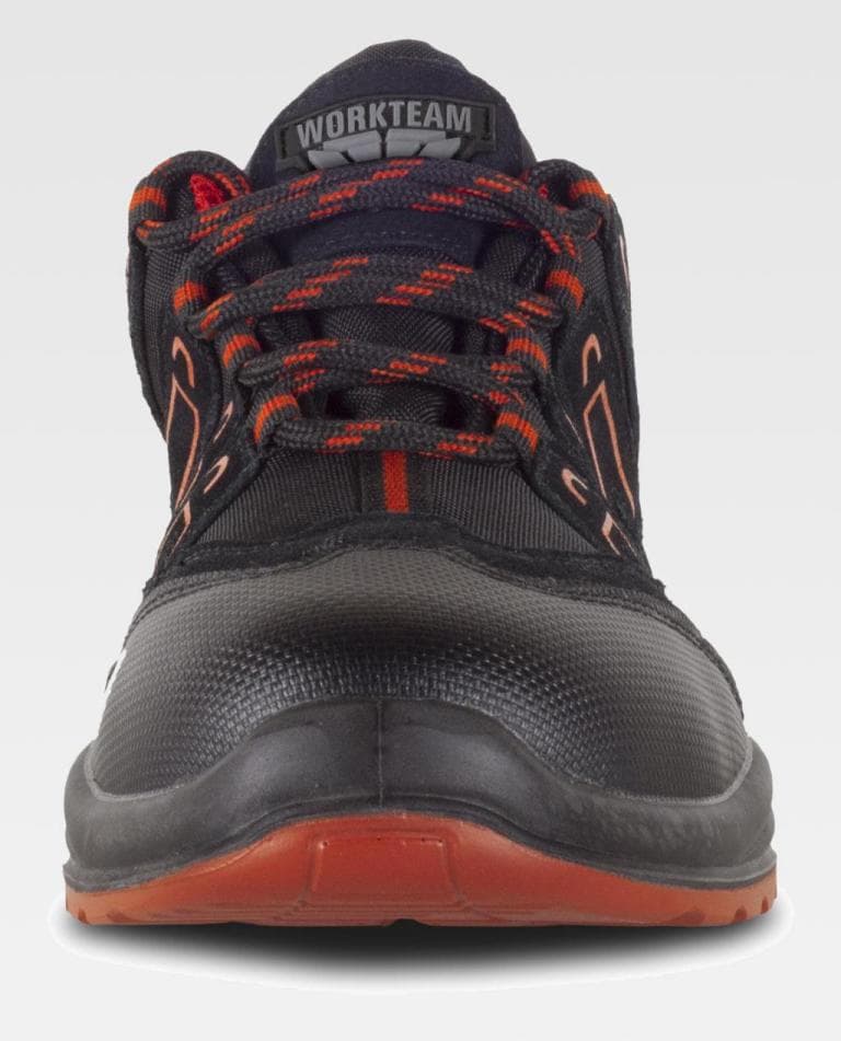 Zapato Workteam P3012 Negro / Rojo