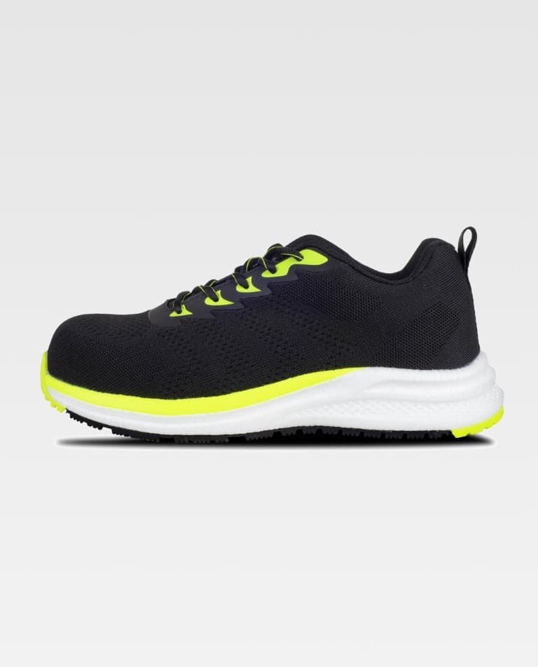Zapato Workteam P3014 Negro / Amarillo Flúor