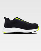 Zapato Workteam P3014 Negro / Amarillo Flúor