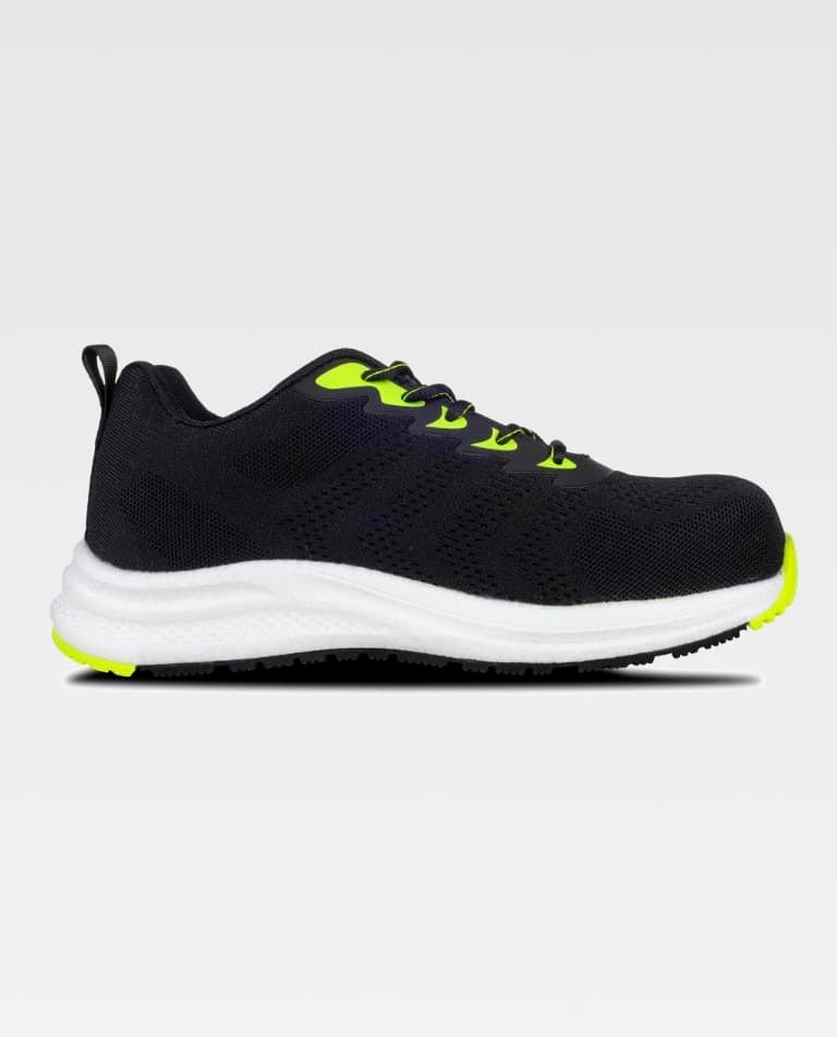 Zapato Workteam P3014 Negro / Amarillo Flúor