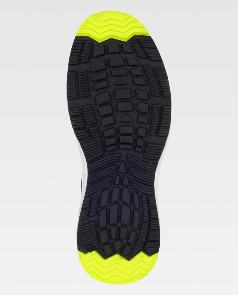Zapato Workteam P3014 Negro / Amarillo Flúor