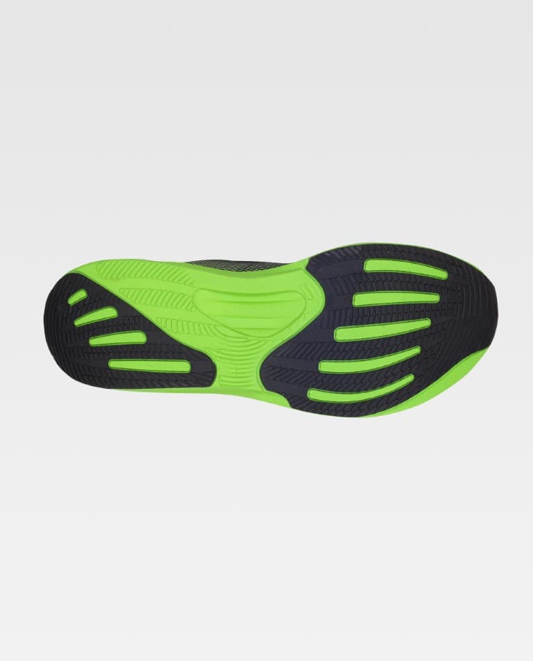 Zapatilla Workteam P4005 Negro / Verde Flúor