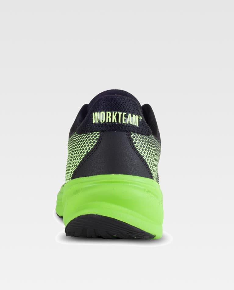 Zapatilla Workteam P4005 Negro / Verde Flúor