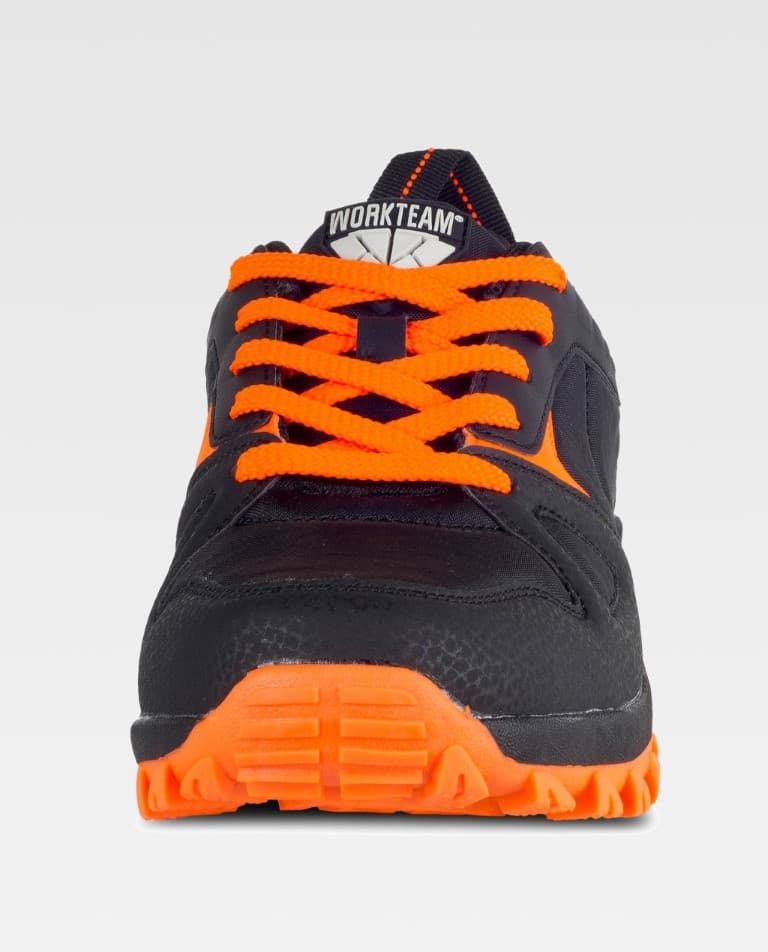 Zapatilla Workteam P4014 Negro / Naranja Flúor