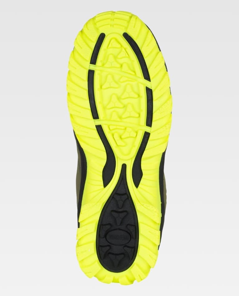 Zapatilla Workteam P4014 Verde Caza / Amarillo Flúor