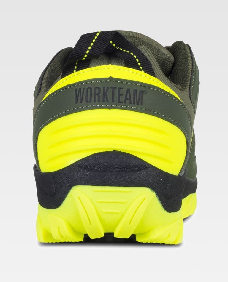 Zapatilla Workteam P4014 Verde Caza / Amarillo Flúor