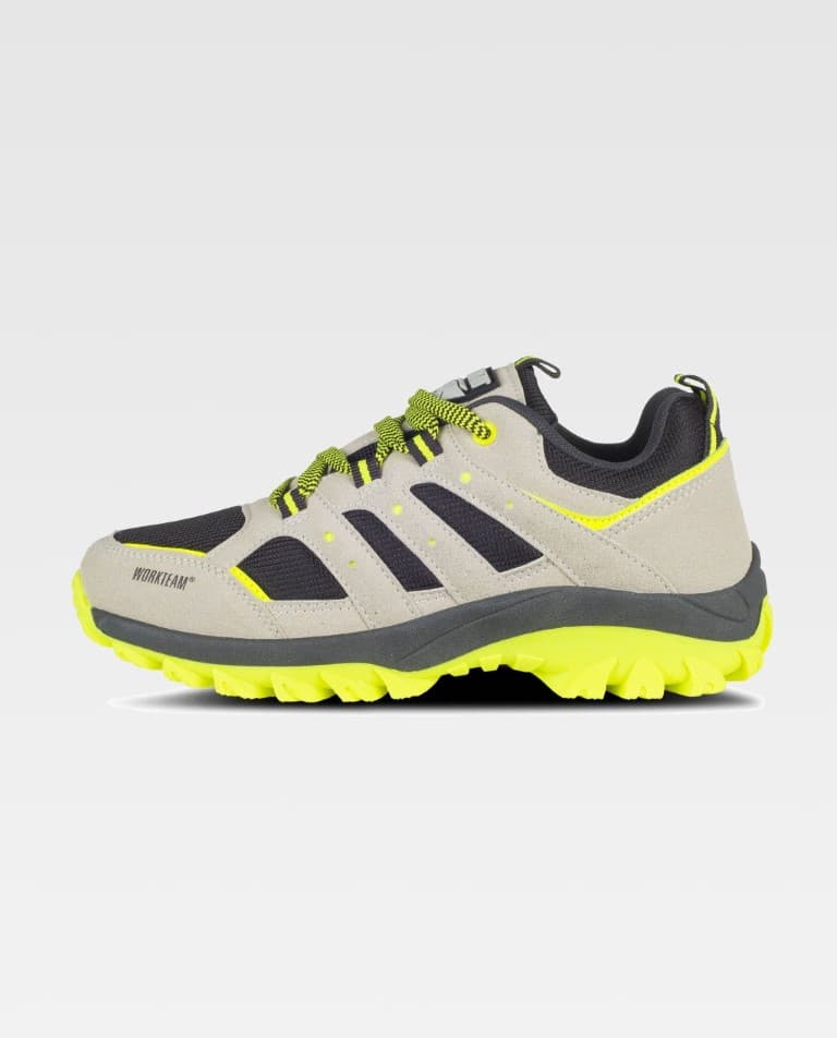Zapatilla Workteam P4015 Gris Claro / Amarillo Flúor