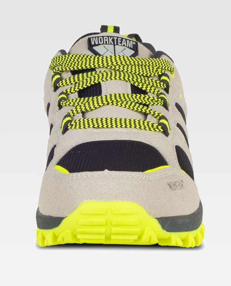 Zapatilla Workteam P4015 Gris Claro / Amarillo Flúor