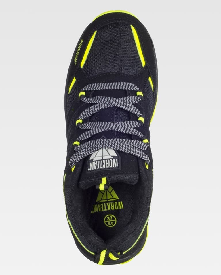 Zapatilla Workteam P4015 Negro / Amarillo Flúor