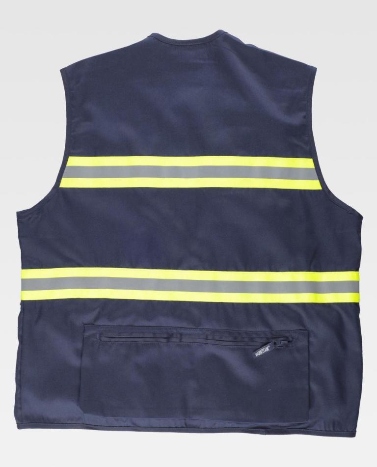 Chaleco Workteam S3136 Marino / Amarillo Flúor