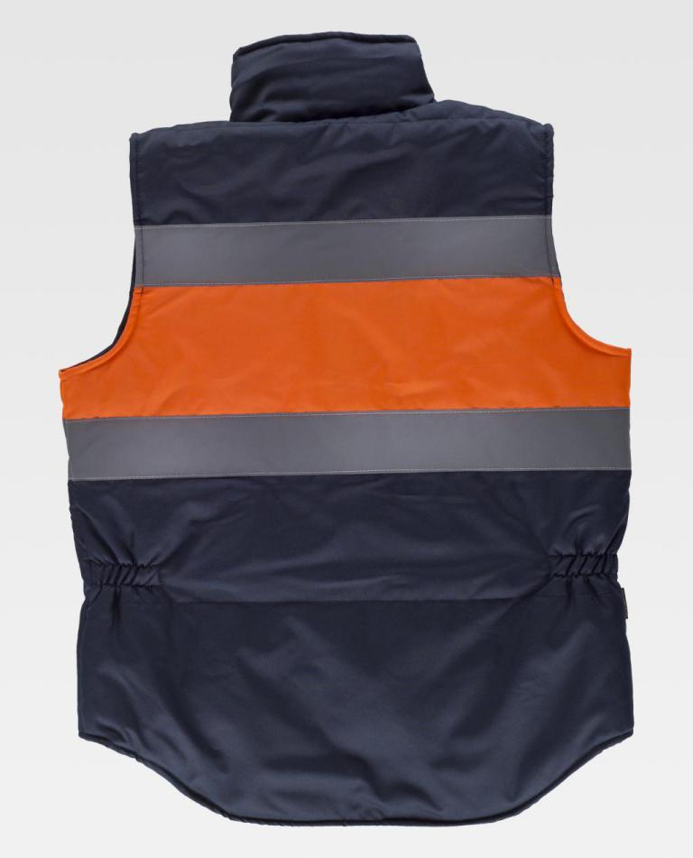 Chaleco Workteam S4032 Marino / Naranja Flúor