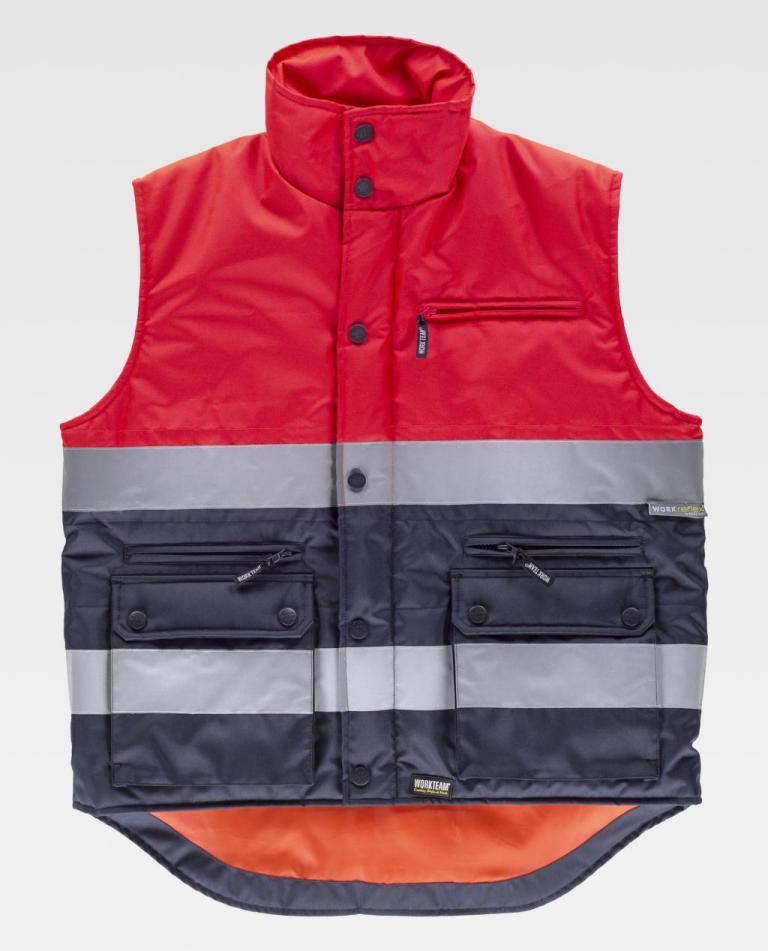 Chaleco Workteam S4037 Rojo AV / Marino
