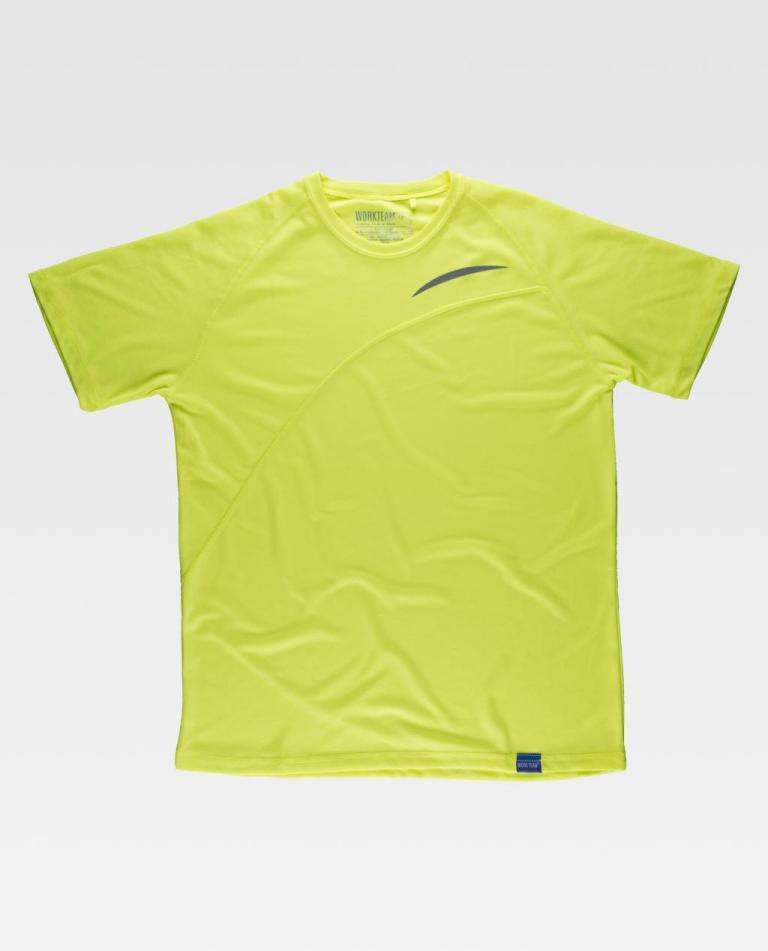Camiseta Workteam S6610 Amarillo Flúor