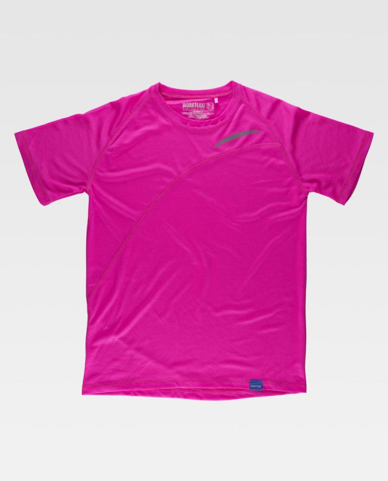 Camiseta Workteam S6610 Rosa Flúor