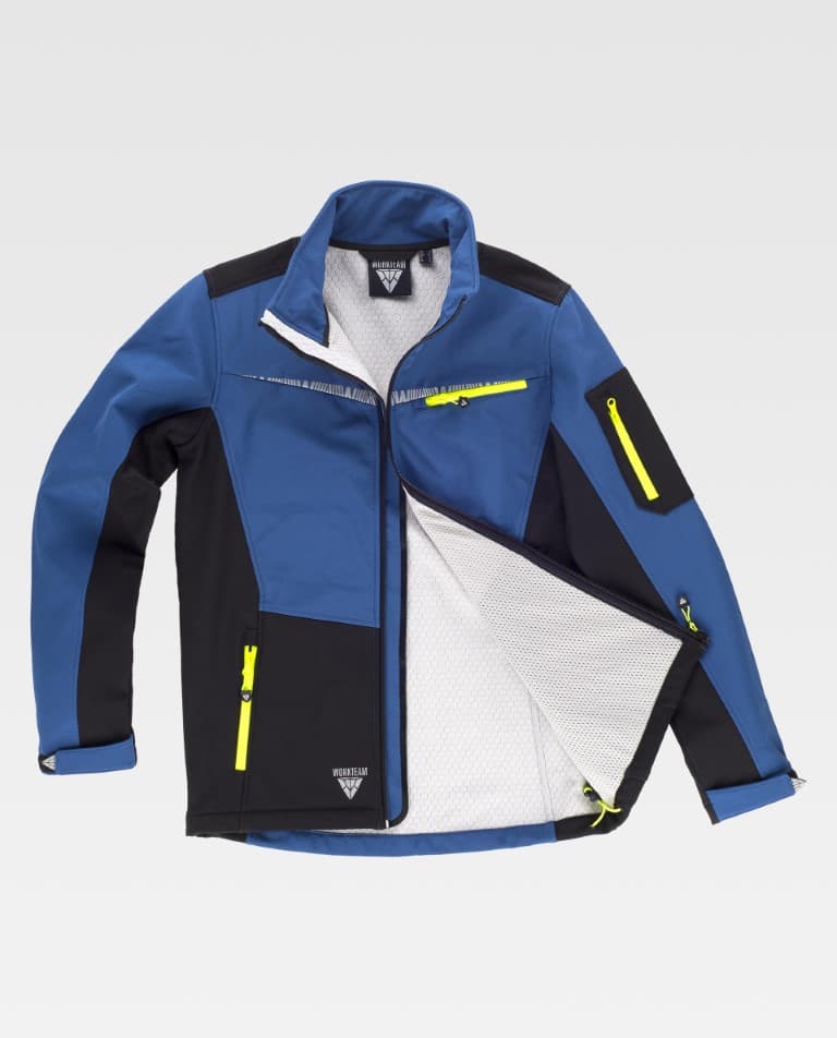 Workshell Workteam S7825 Azul Acero / Negro