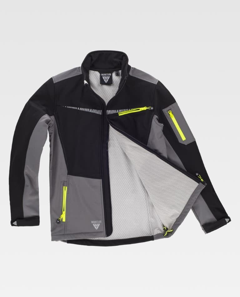 Workshell Workteam S7825 Negro / Gris