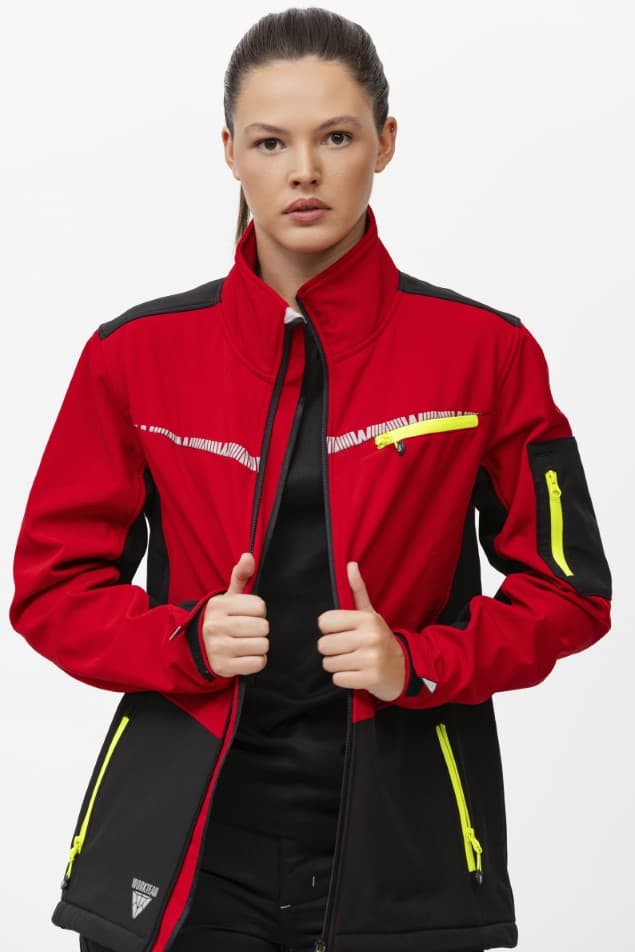 Workshell Workteam S7825 Rojo Oscuro / Negro