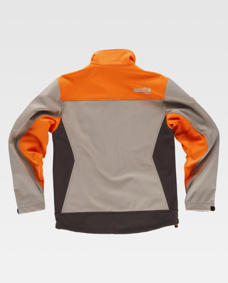 Workshell Workteam S8625 Beige / Naranja Flúor / Marrón
