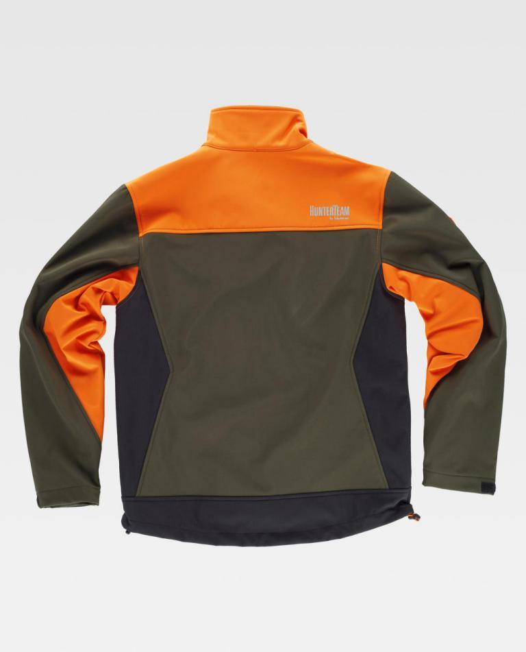 Workshell Workteam S8625 Verde Caza / Naranja Flúor / Negro