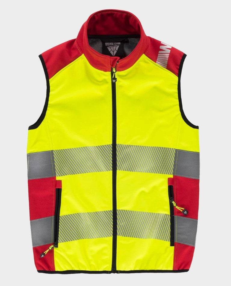 Chaleco Workteam S9231 Amarillo AV / Rojo