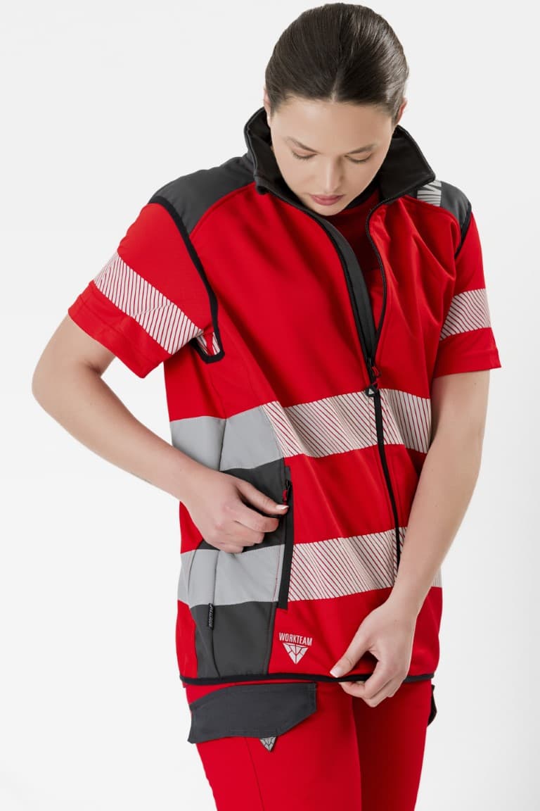 Chaleco Workteam S9232 Rojo / Gris Oscuro